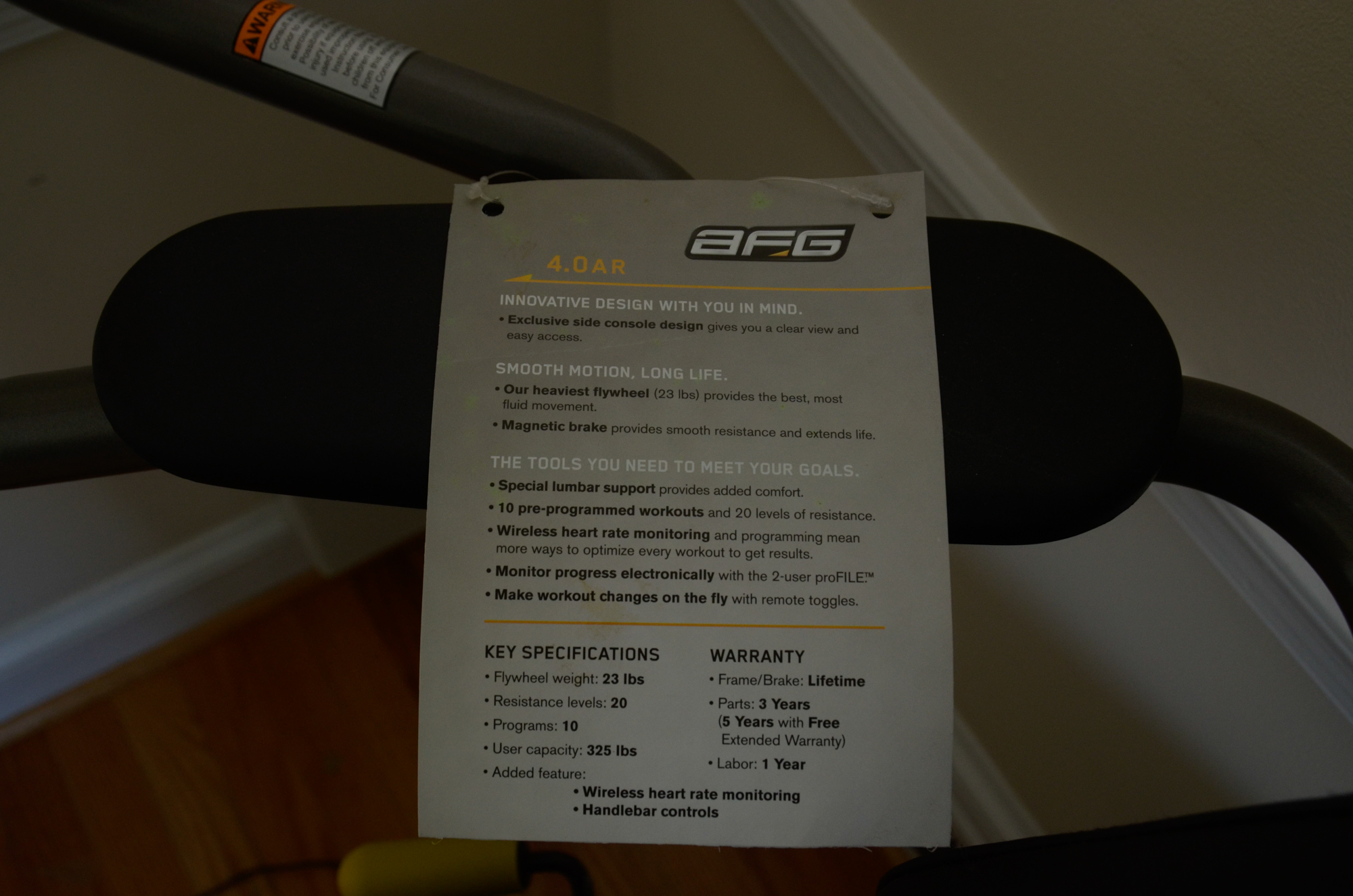 AFG Model 4.0 AR Recumbent Exercise Bike