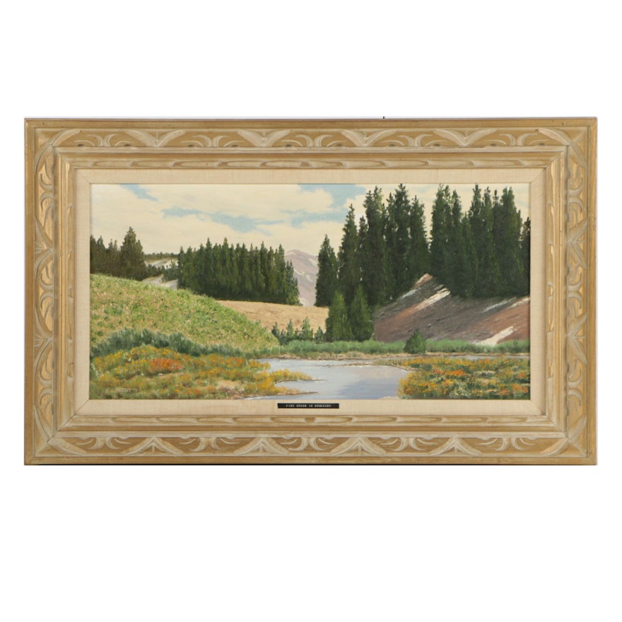 Edward Leo Forbes Oil Painting "Pine Creek in Colorado"