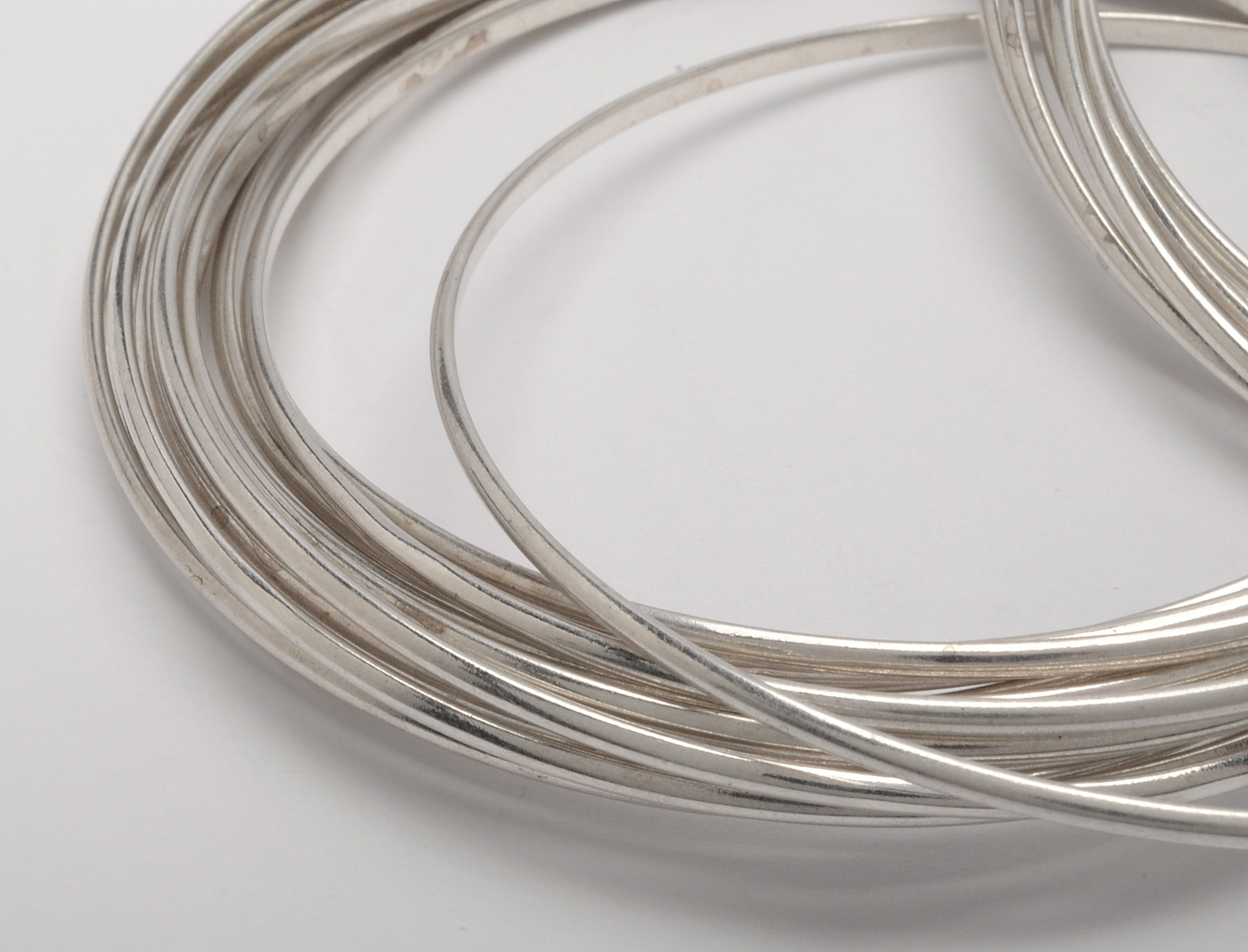 Sterling Silver Interlocking Bangle Bracelets