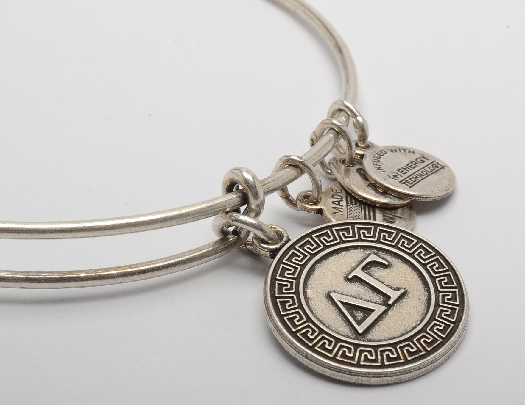 Alex and Ani Bangle Bracelets with Greek Sorority Charms