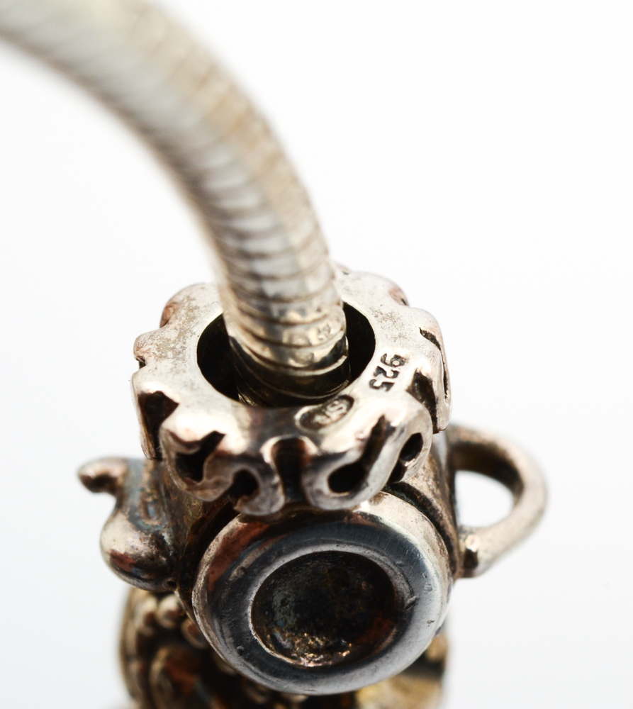 Sterling Silver Pandora Bracelet with Charms