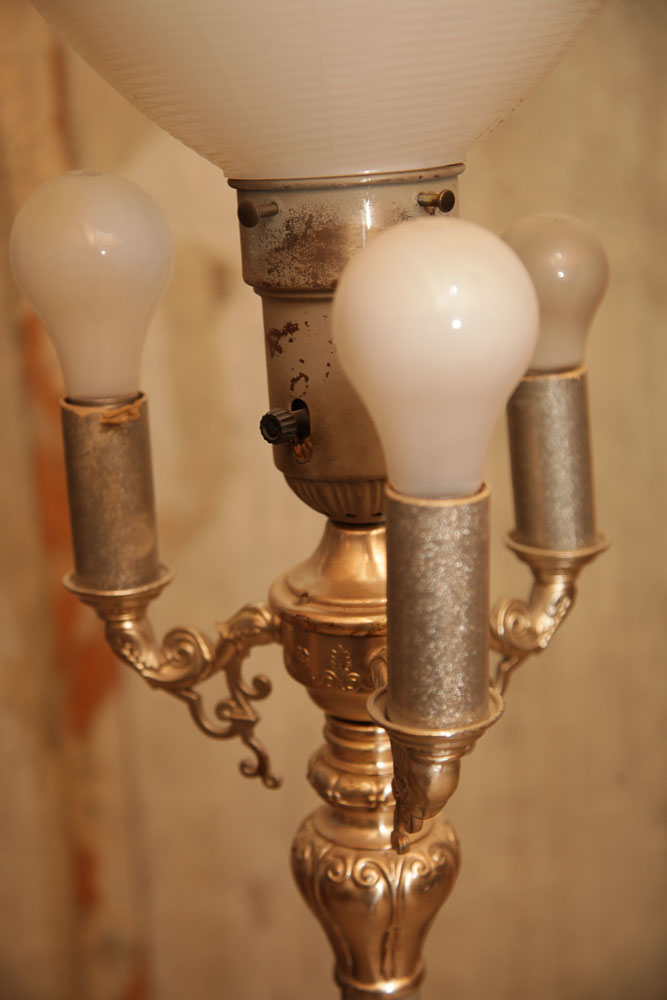 Vintage Torchiere Floor Lamp