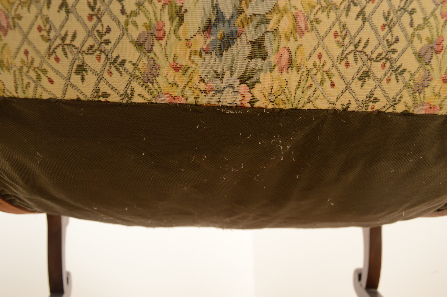 Vintage Cherry Swan-Arm Rocking Chair