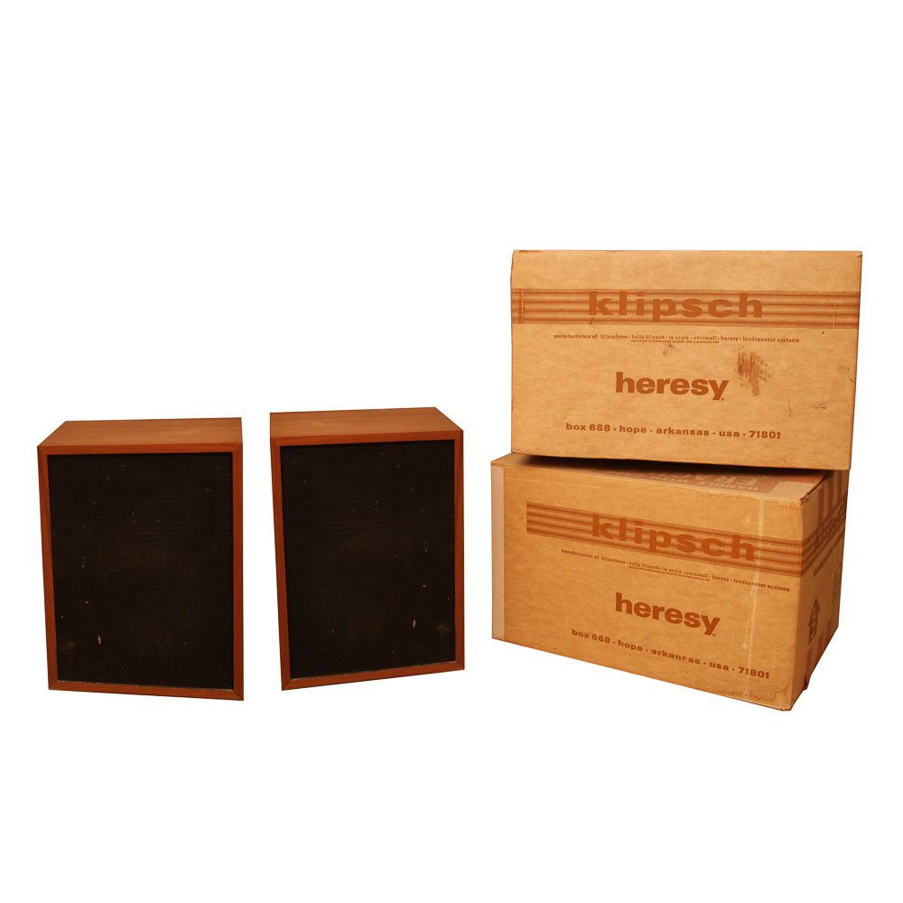 Vintage Klipsch Heresy Bookshelf Speakers