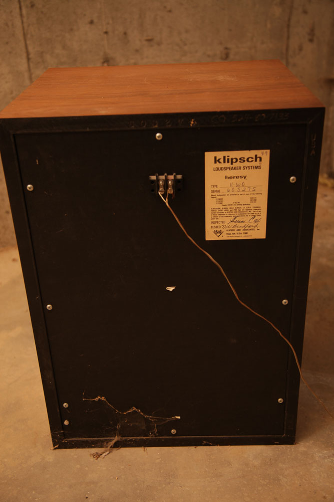 Vintage Klipsch Heresy Bookshelf Speakers