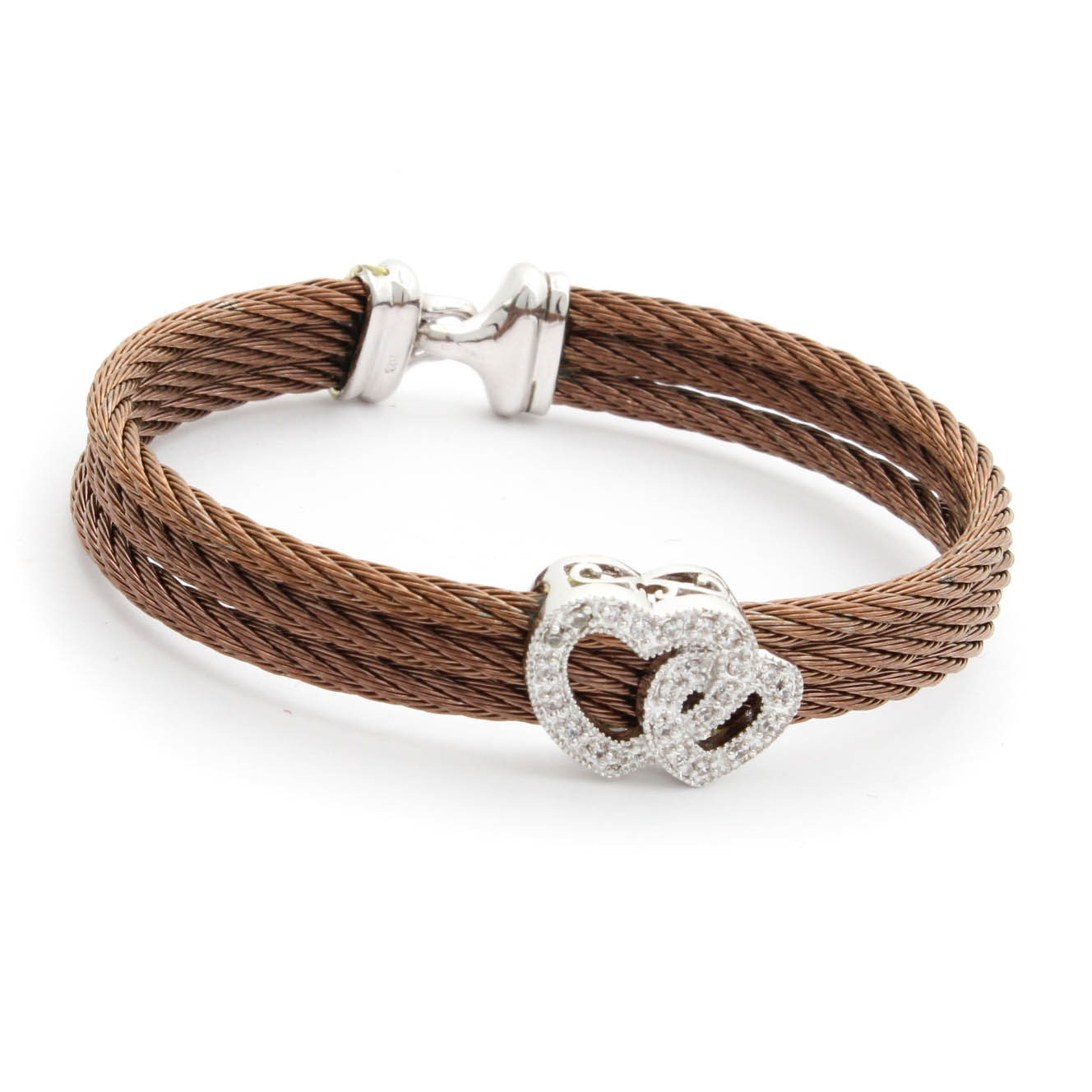 Costume Rhinestone Heart Bracelet