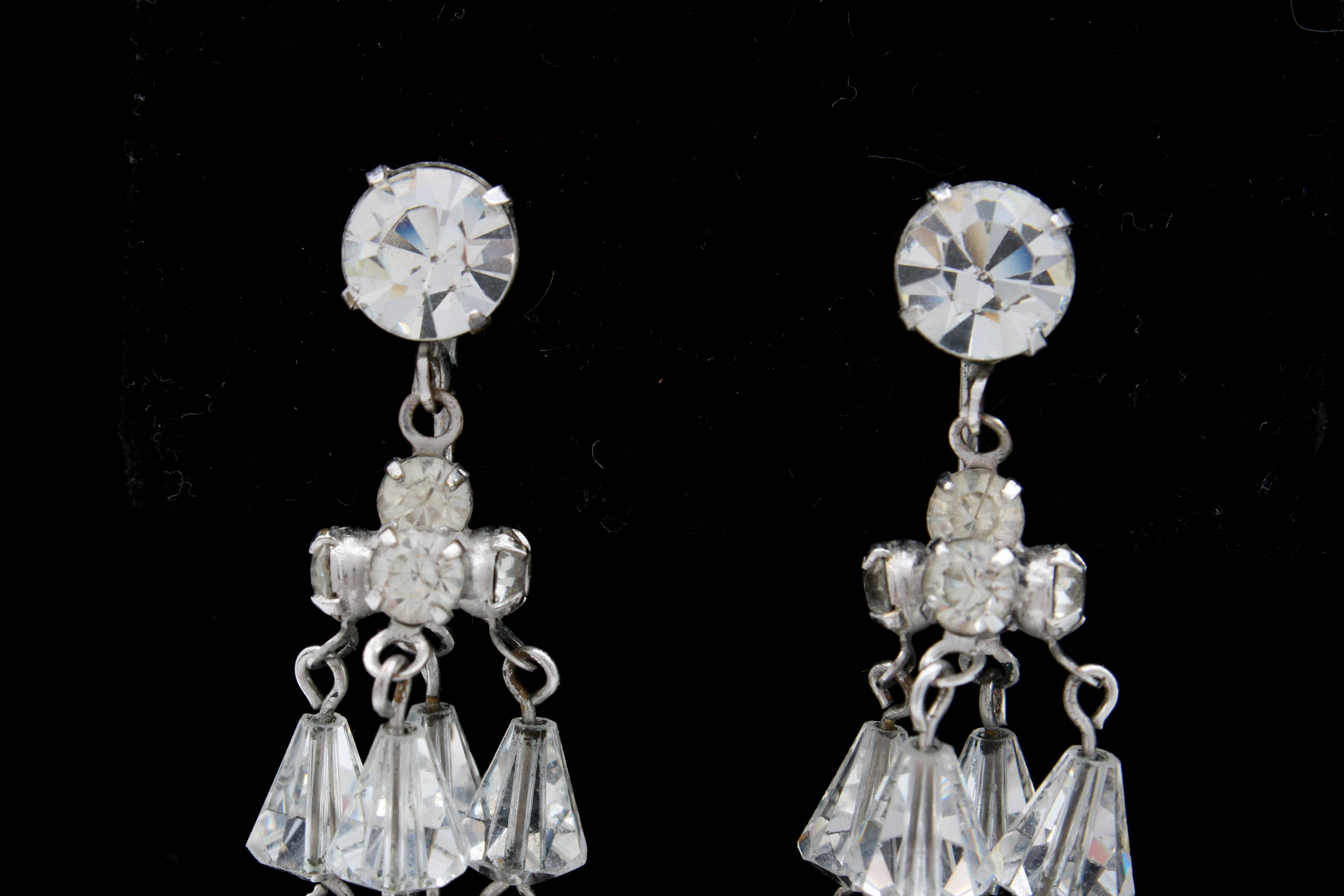 Hattie Carnegie Costume Chandelier Earrings