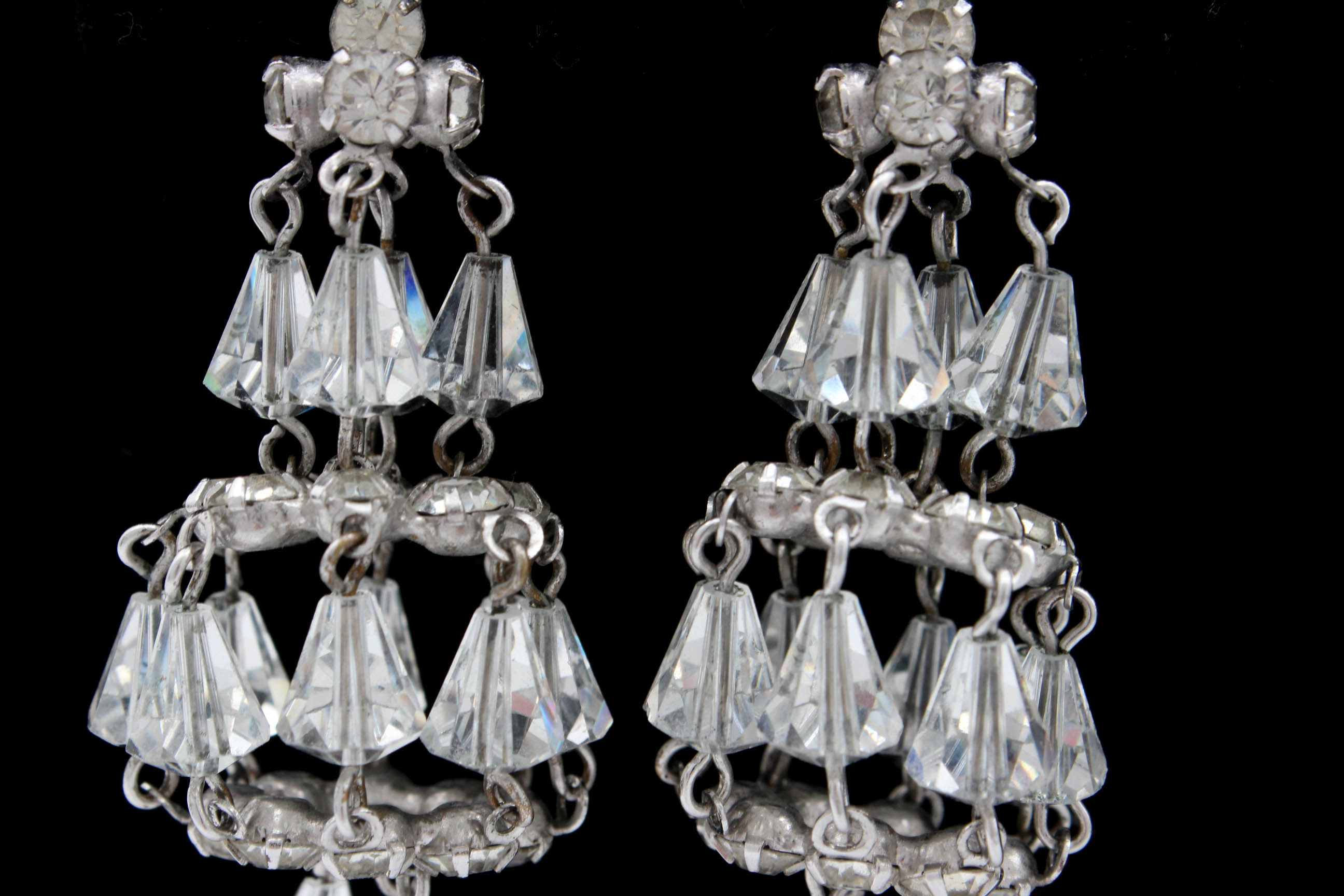 Hattie Carnegie Costume Chandelier Earrings