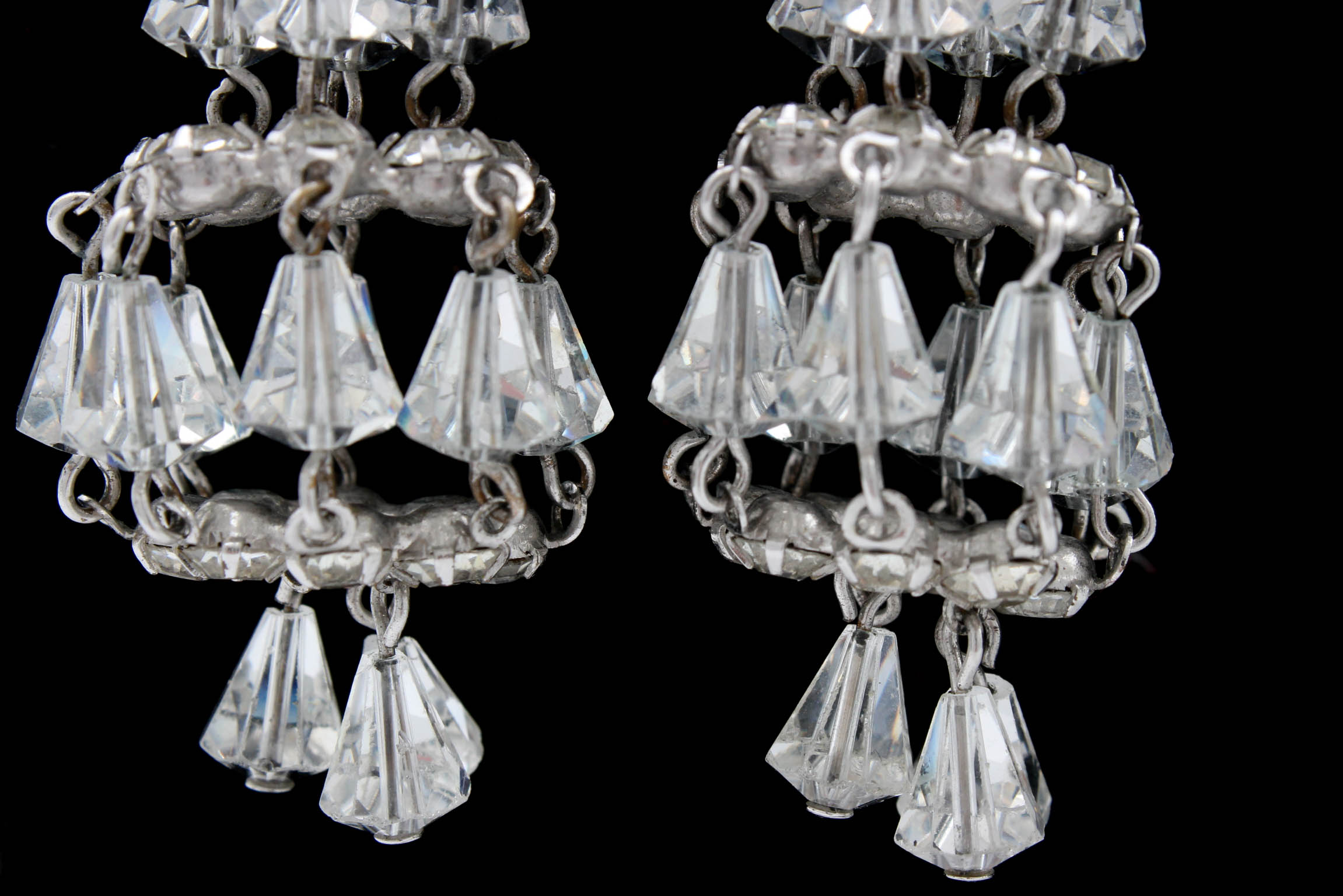 Hattie Carnegie Costume Chandelier Earrings