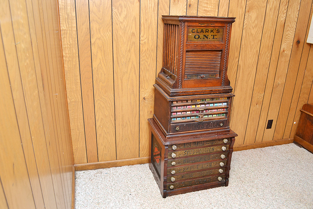 Antique Clark's Walnut Spool Cabinet and Others