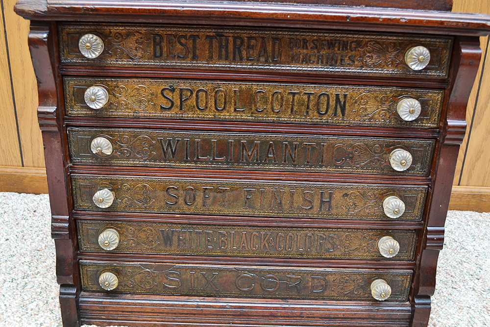 Antique Clark's Walnut Spool Cabinet and Others