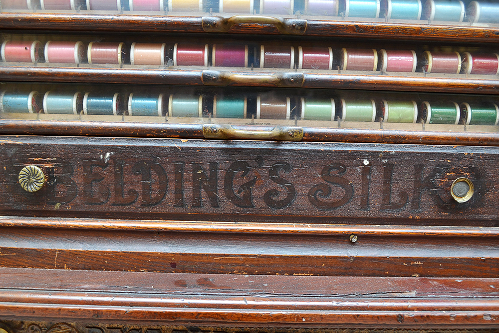 Antique Clark's Walnut Spool Cabinet and Others
