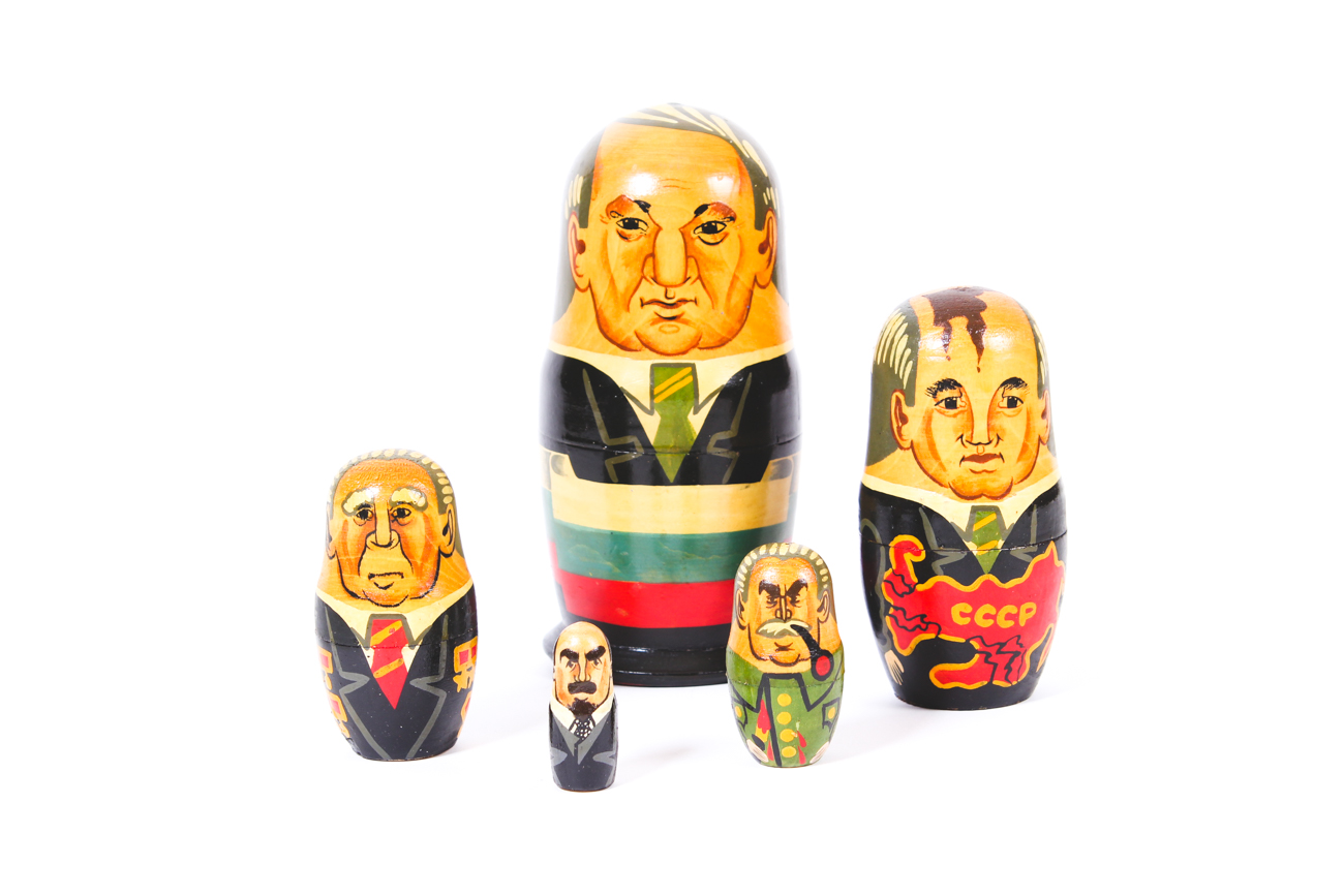 Matryoshka Nesting Dolls Featuring Russian and Soviet Leaders
