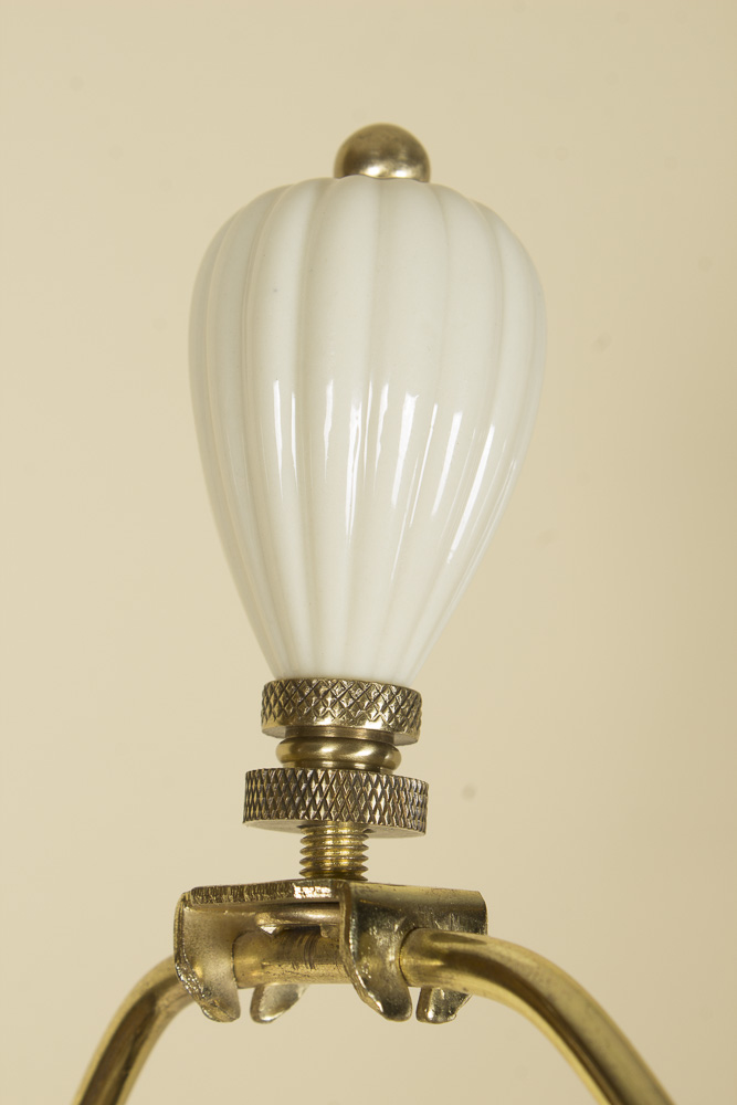 Lenox Lighting by Quoizel Porcelain and Brass Table Lamp