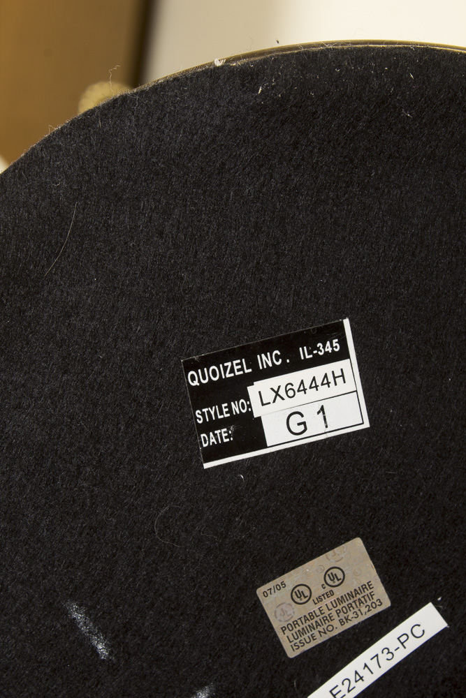 Lenox Lighting by Quoizel Porcelain and Brass Table Lamp