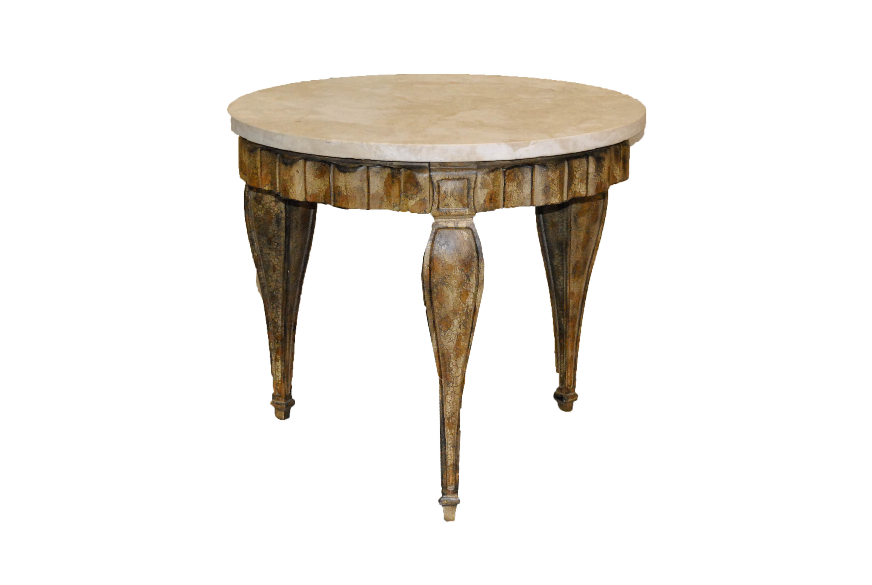 Stone Top Side Table