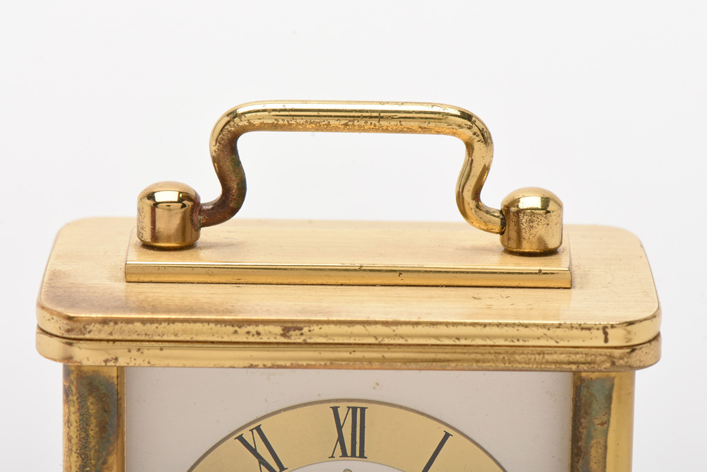 Vintage Swiss Looping 8 Day Antimagnetic Travel Clock and Case