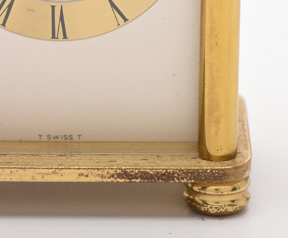 Vintage Swiss Looping 8 Day Antimagnetic Travel Clock and Case