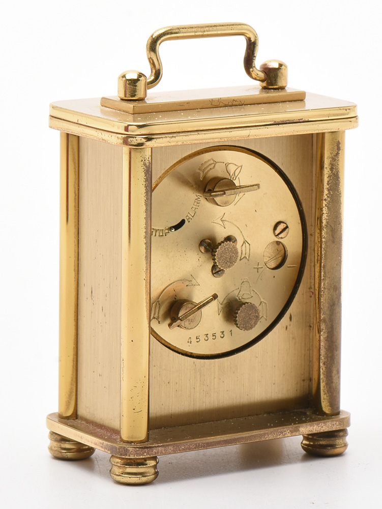 Vintage Swiss Looping 8 Day Antimagnetic Travel Clock and Case