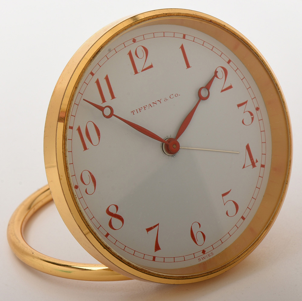 Pairing of Vintage Tiffany & Co. Round Alarm Clocks