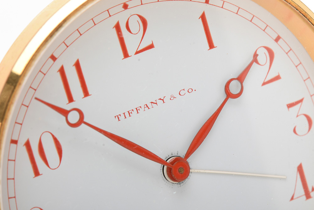 Pairing of Vintage Tiffany & Co. Round Alarm Clocks