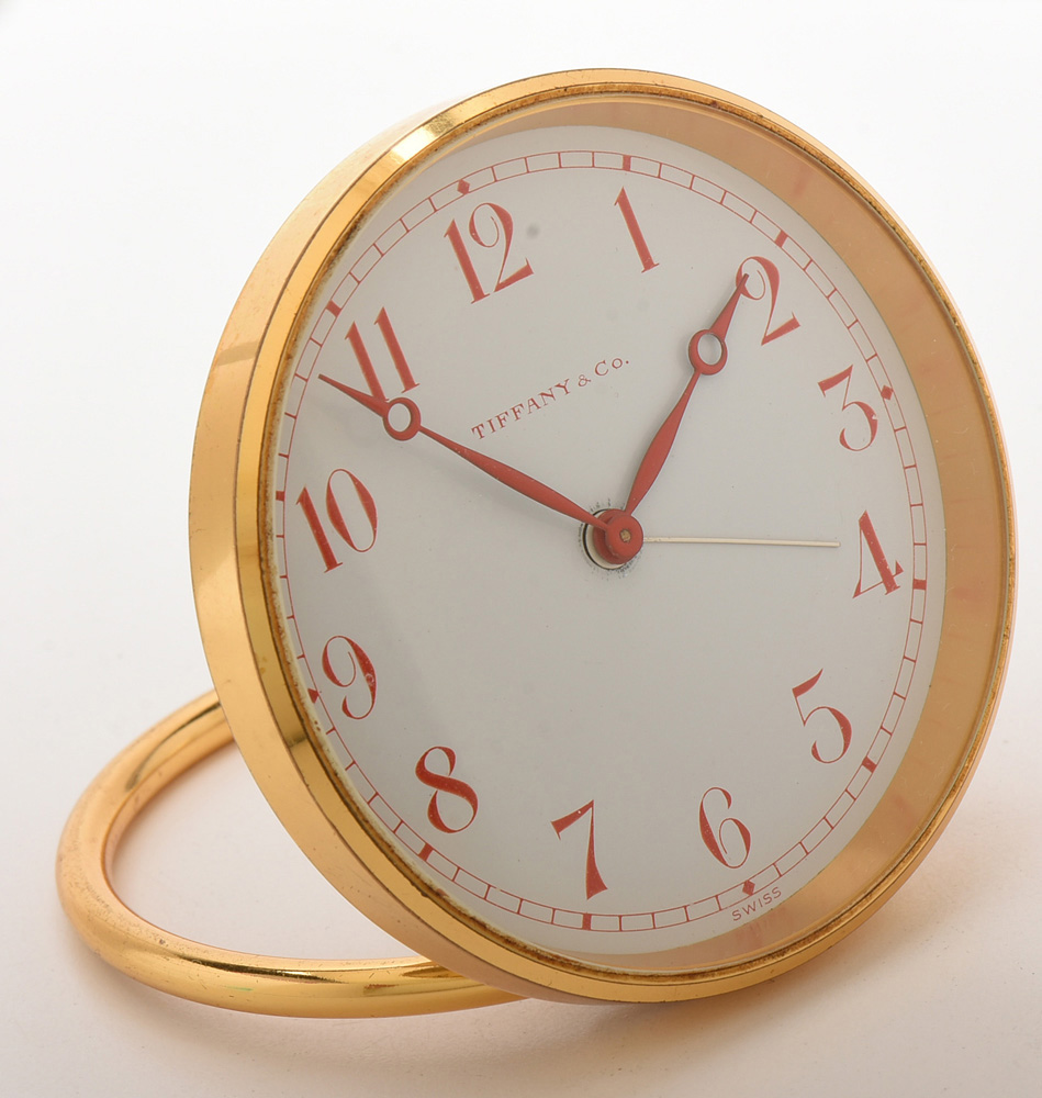 Pairing of Vintage Tiffany & Co. Round Alarm Clocks