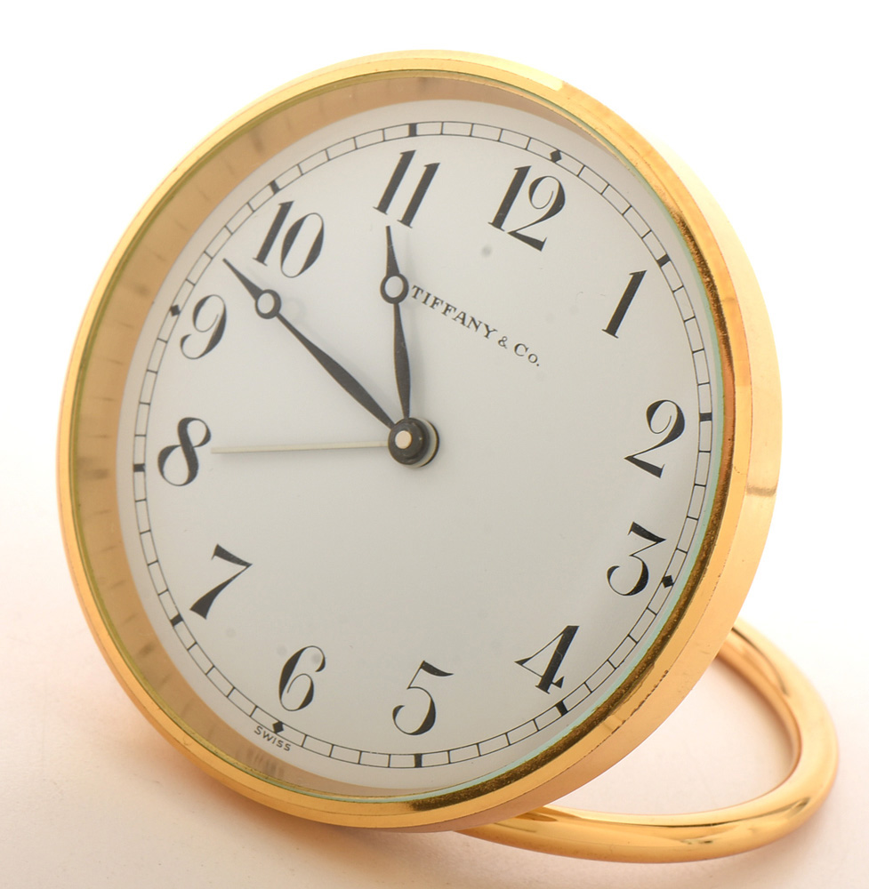 Pairing of Vintage Tiffany & Co. Round Alarm Clocks