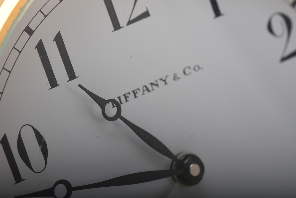 Pairing of Vintage Tiffany & Co. Round Alarm Clocks