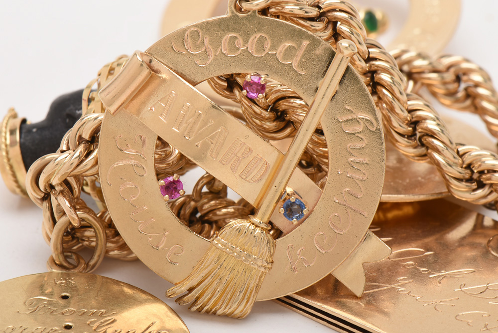 14K Yellow Gold Charm Bracelet With One Tiffany & Co. Charm