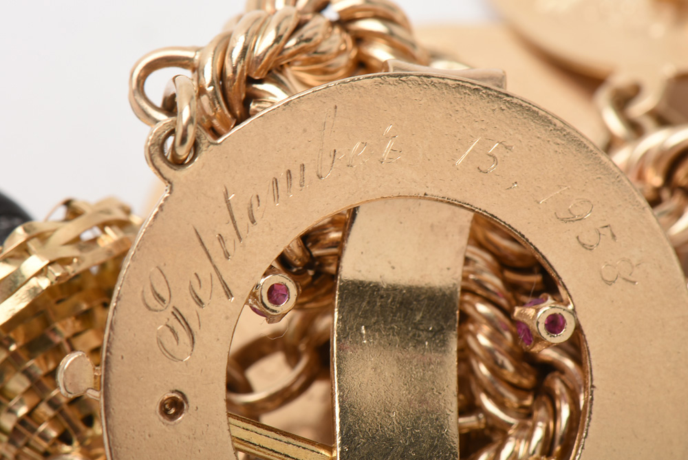 14K Yellow Gold Charm Bracelet With One Tiffany & Co. Charm