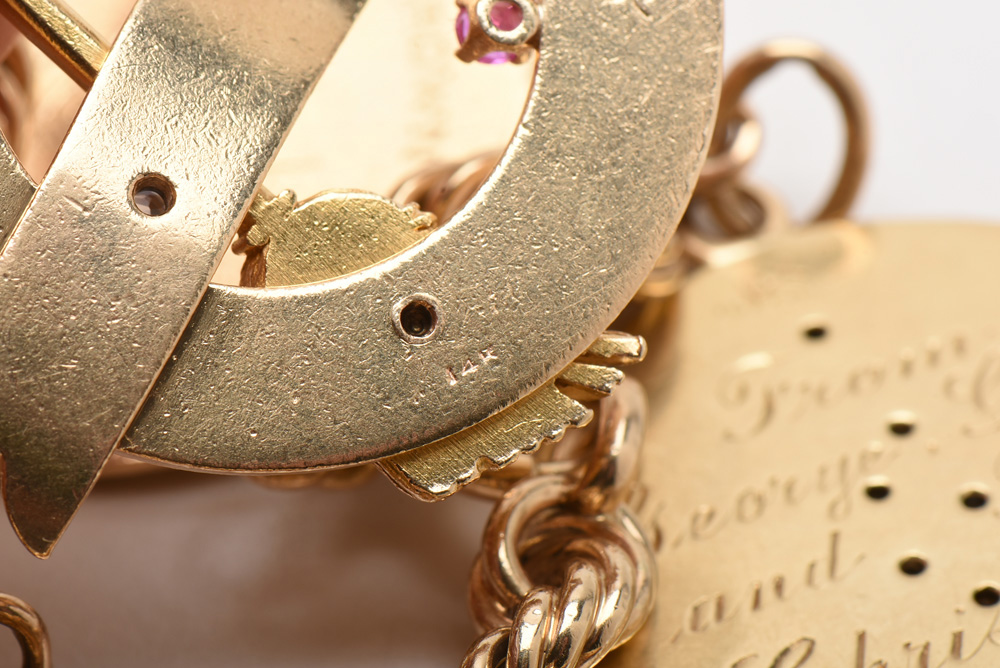 14K Yellow Gold Charm Bracelet With One Tiffany & Co. Charm