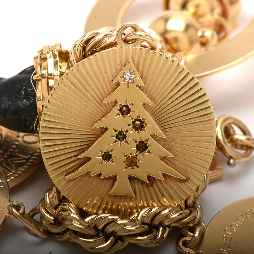 14K Yellow Gold Charm Bracelet With One Tiffany & Co. Charm