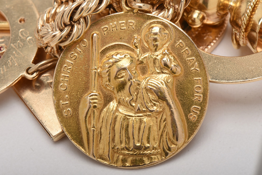 14K Yellow Gold Charm Bracelet With One Tiffany & Co. Charm