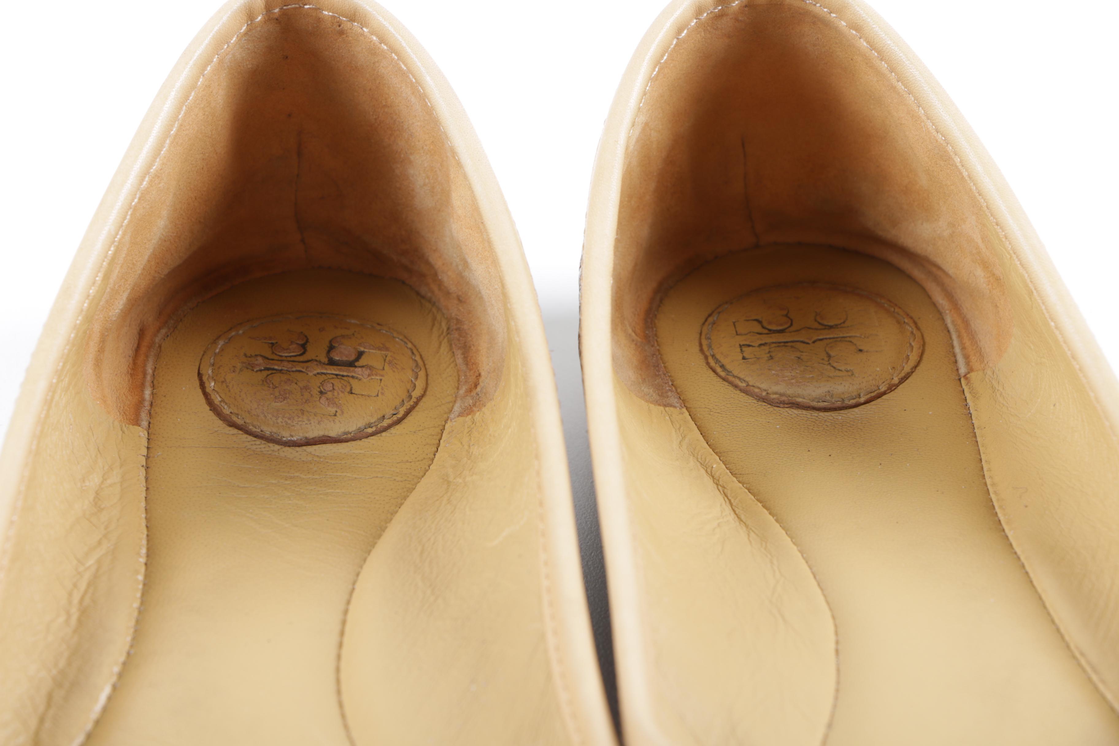 Women's Tory Burch Tan Leather Flats