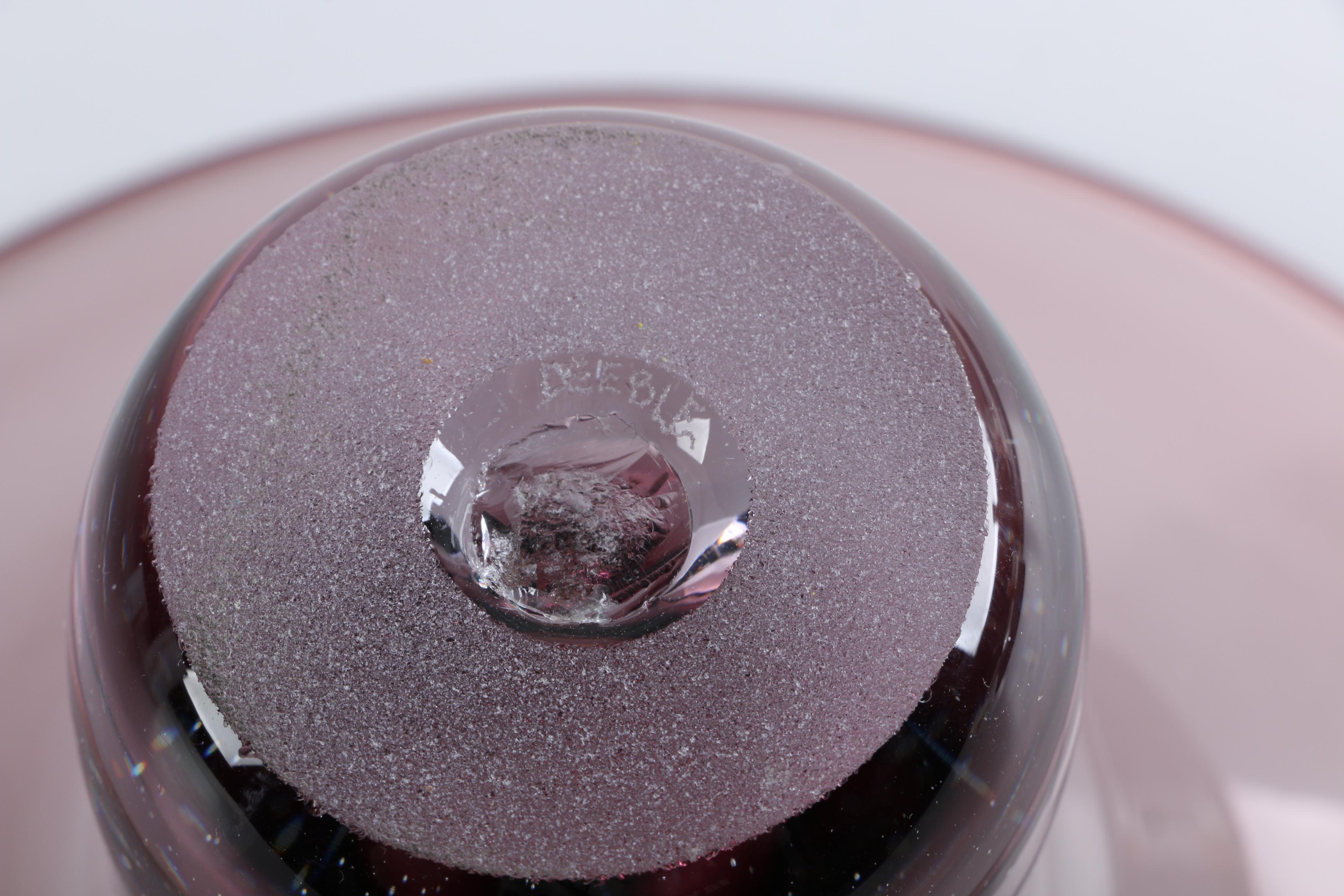 Robert Deeble Hand Blown Art Glass Bowl