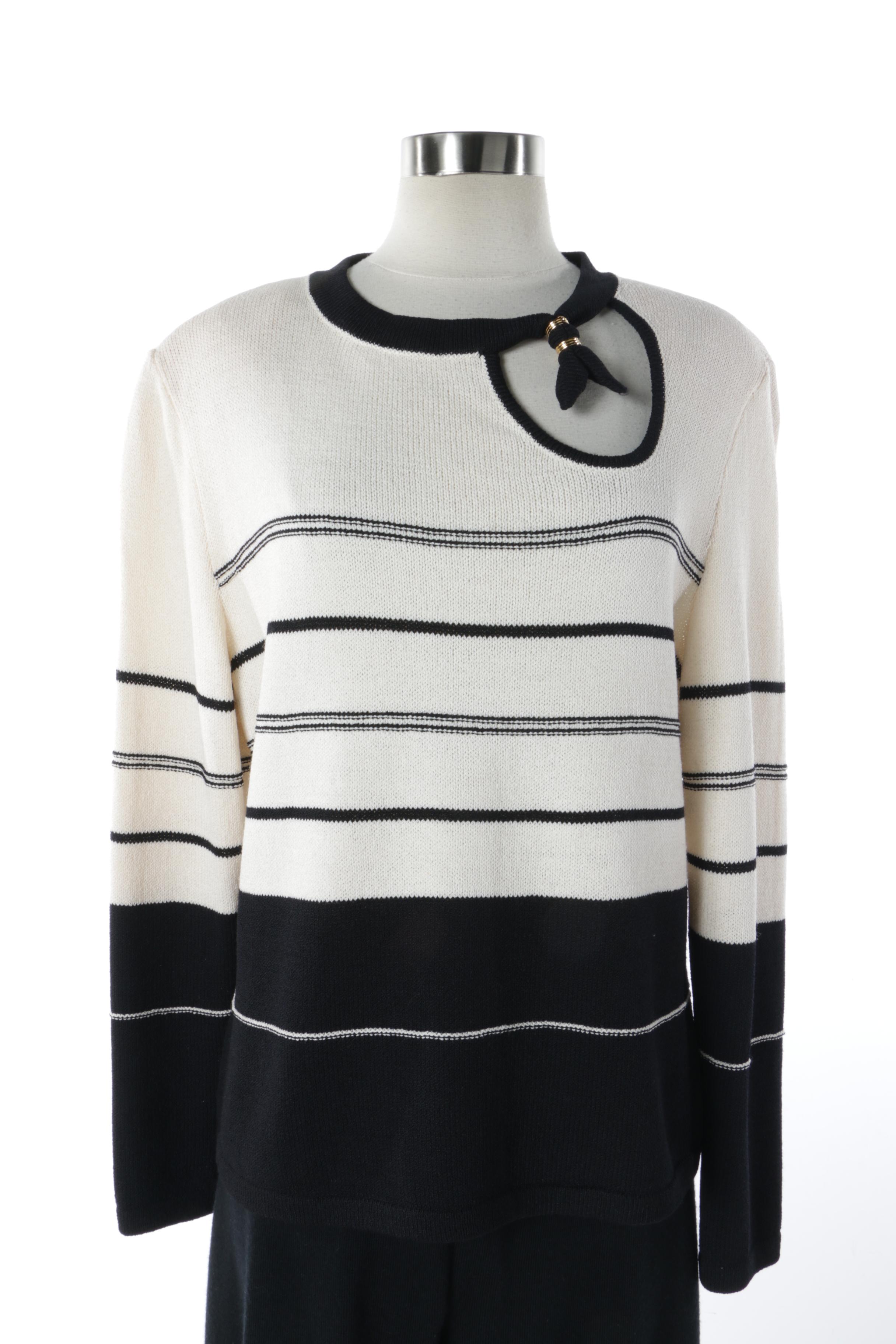 St. John Knit Sweater and Eileen Fisher Wool Pants