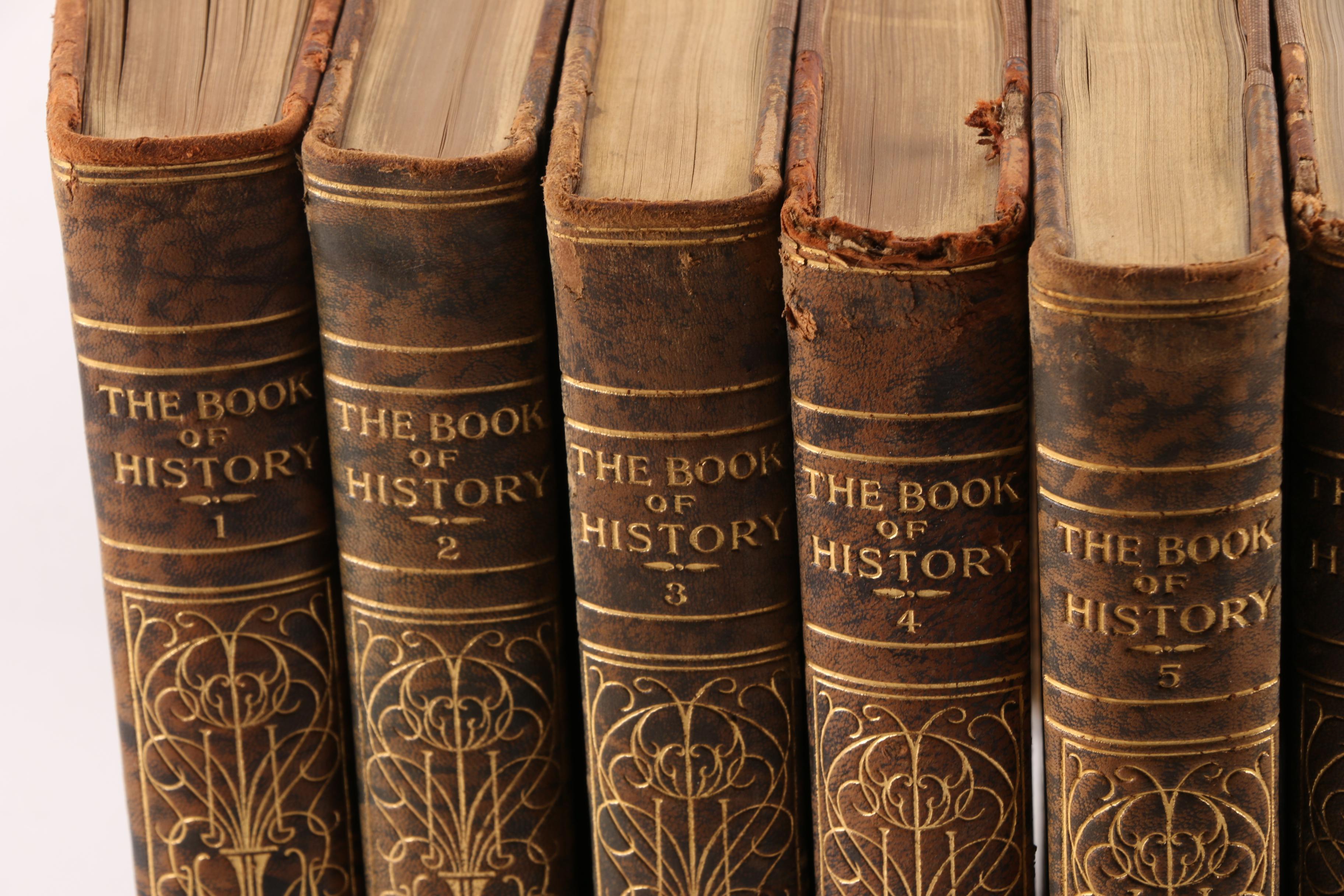 1921 "The Book of History" in Eighteen Volumes from The Grolier Society