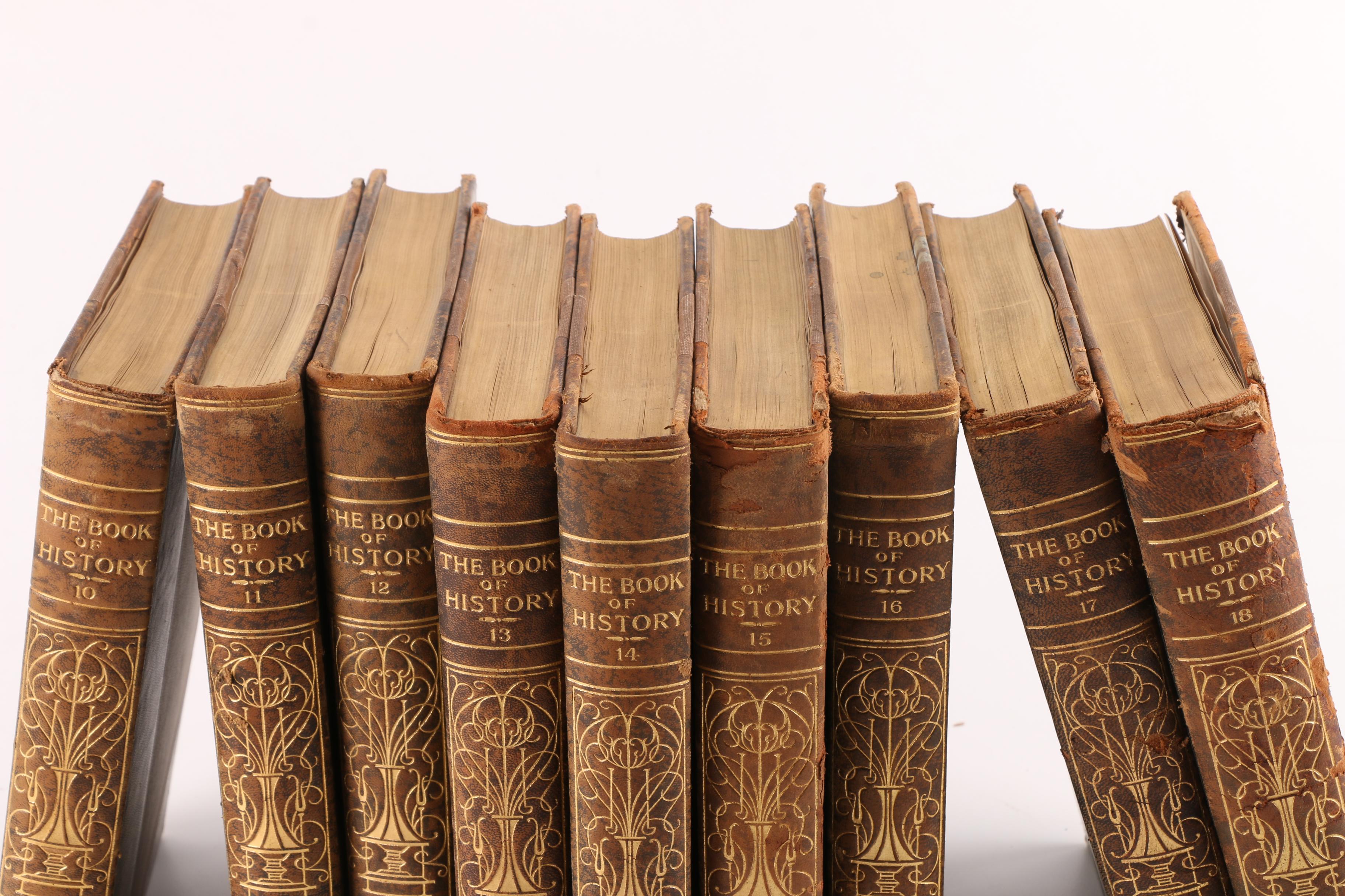 1921 "The Book of History" in Eighteen Volumes from The Grolier Society