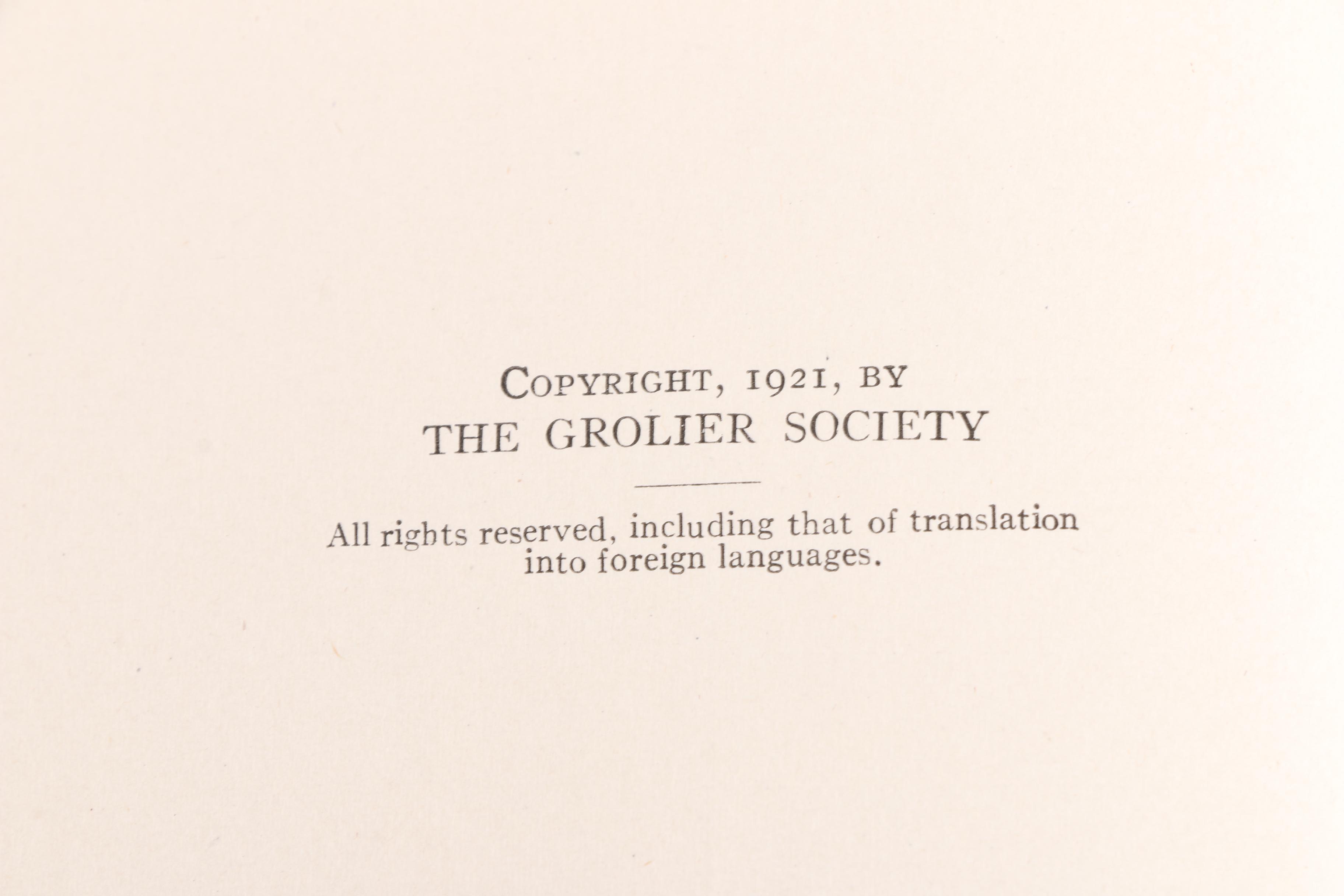 1921 "The Book of History" in Eighteen Volumes from The Grolier Society