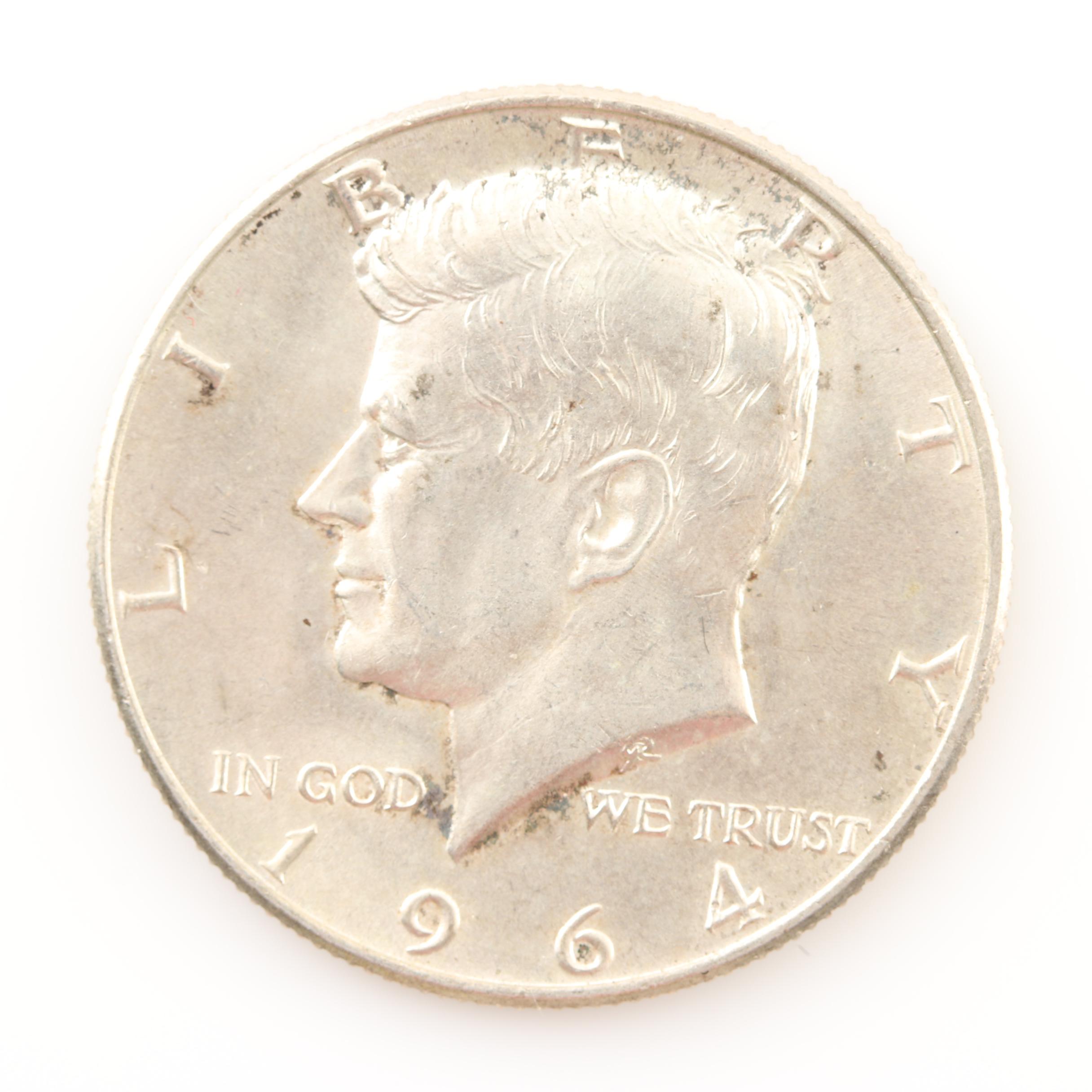 Fourteen Vintage U.S. Silver Half Dollars