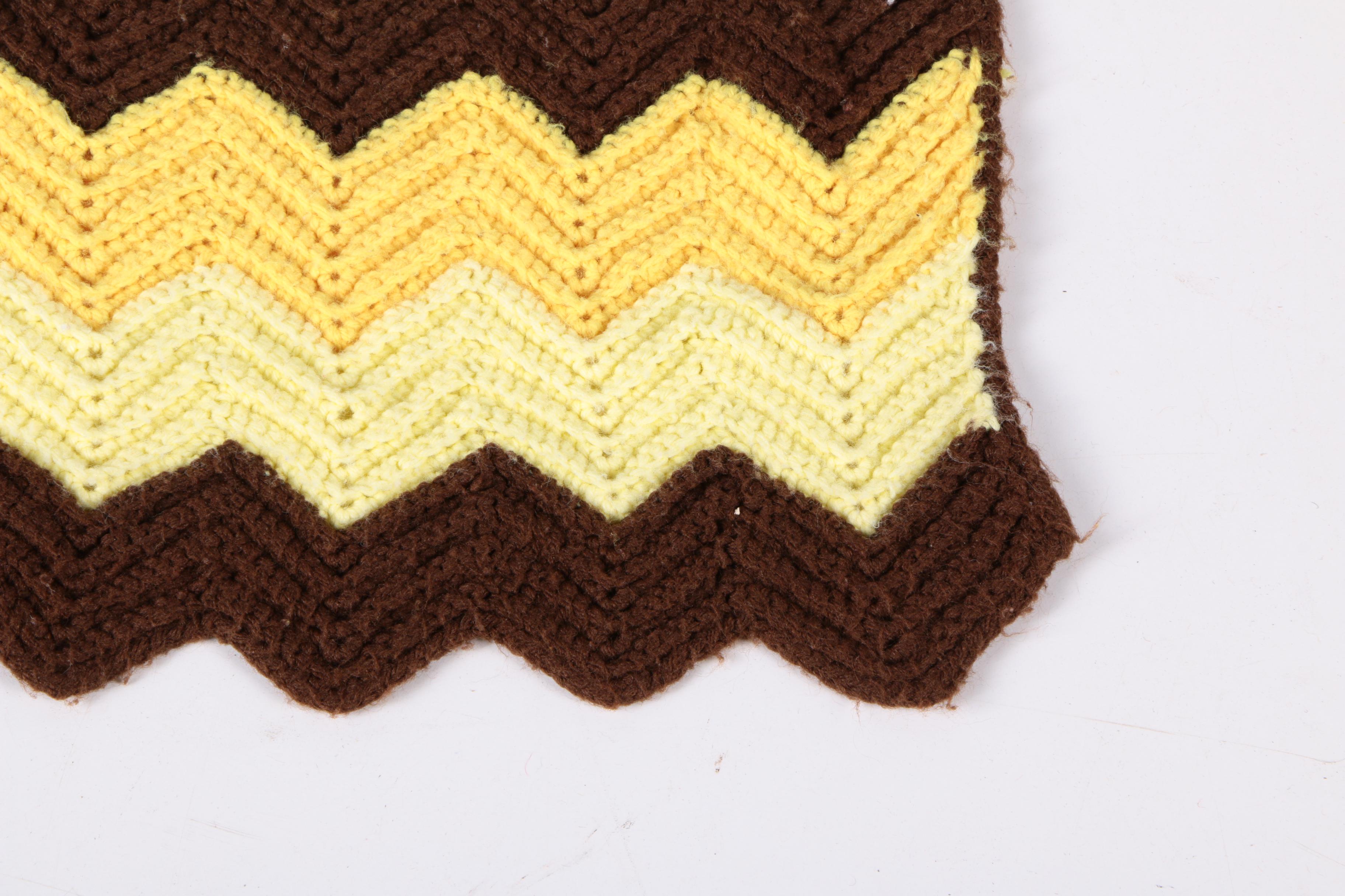 Chevron & Granny Square Crochet Blankets
