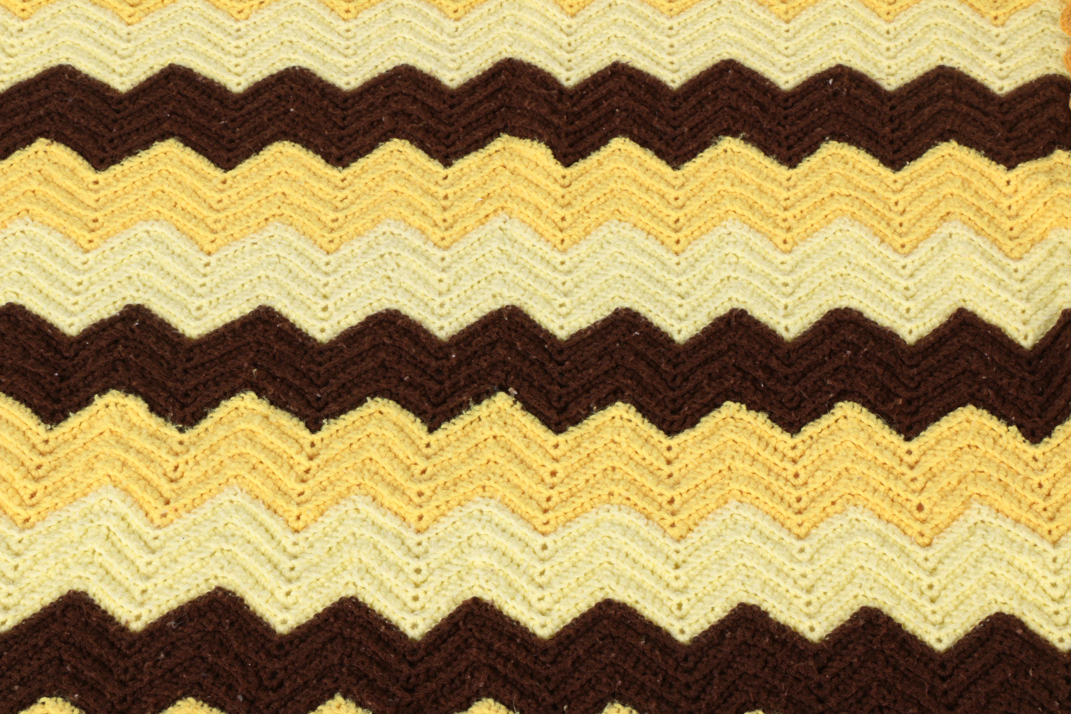 Chevron & Granny Square Crochet Blankets