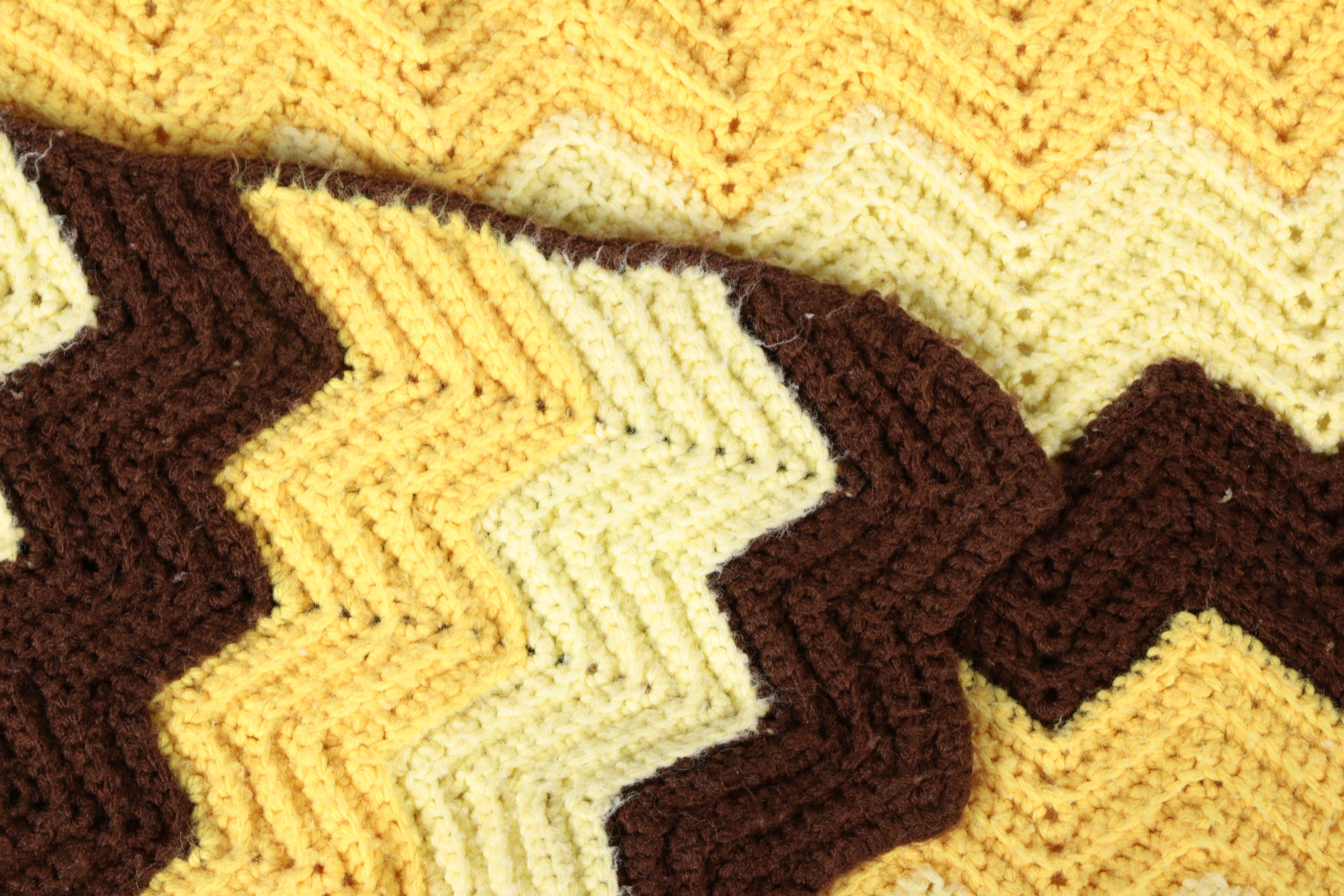 Chevron & Granny Square Crochet Blankets