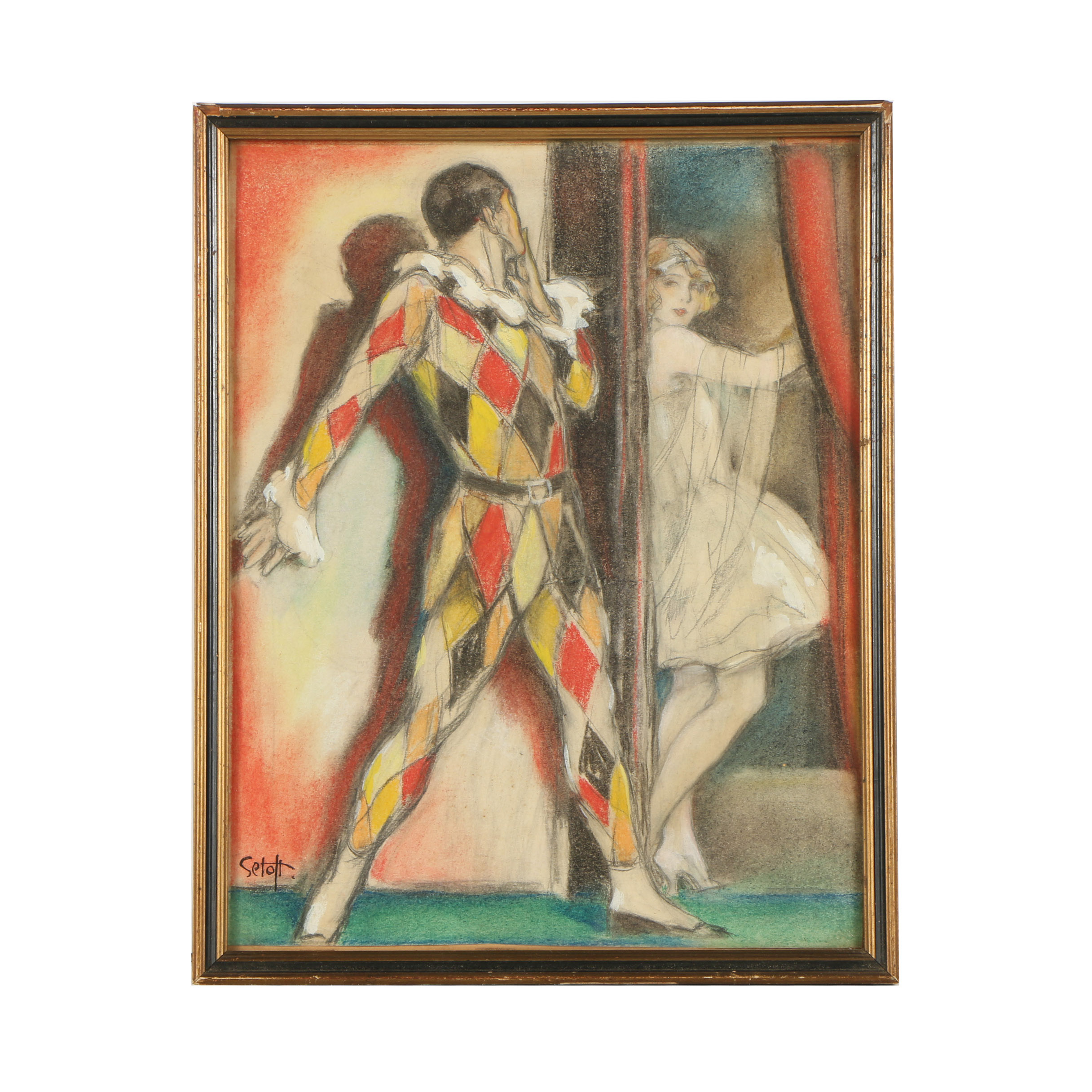 Valdemar Setoft Mixed Media Drawing