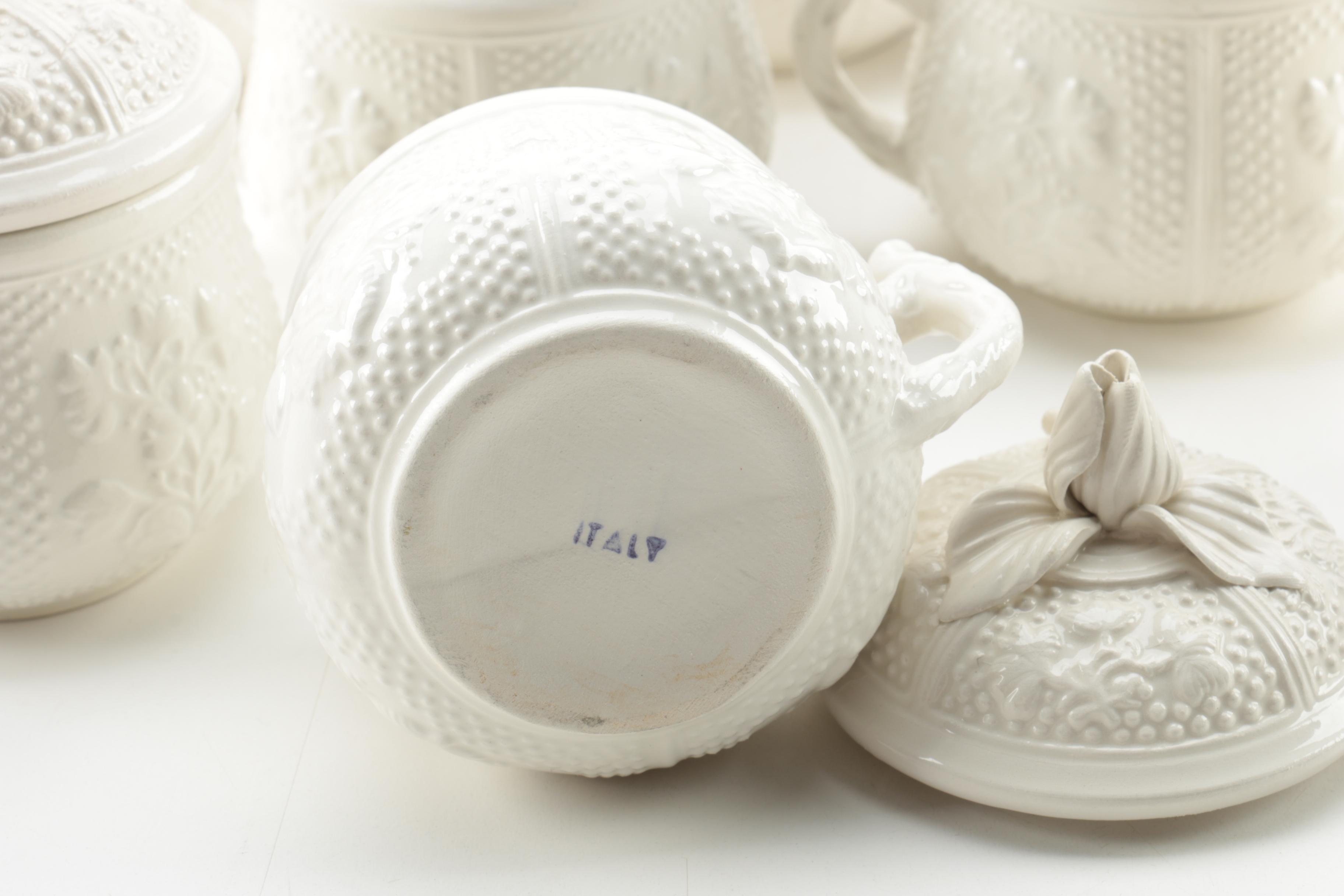 Mottahedeh Pots de Crème and Saucers