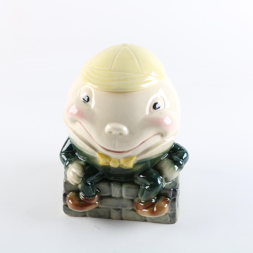 Brush Pottery Humpty Dumpty Ceramic Cookie Jar