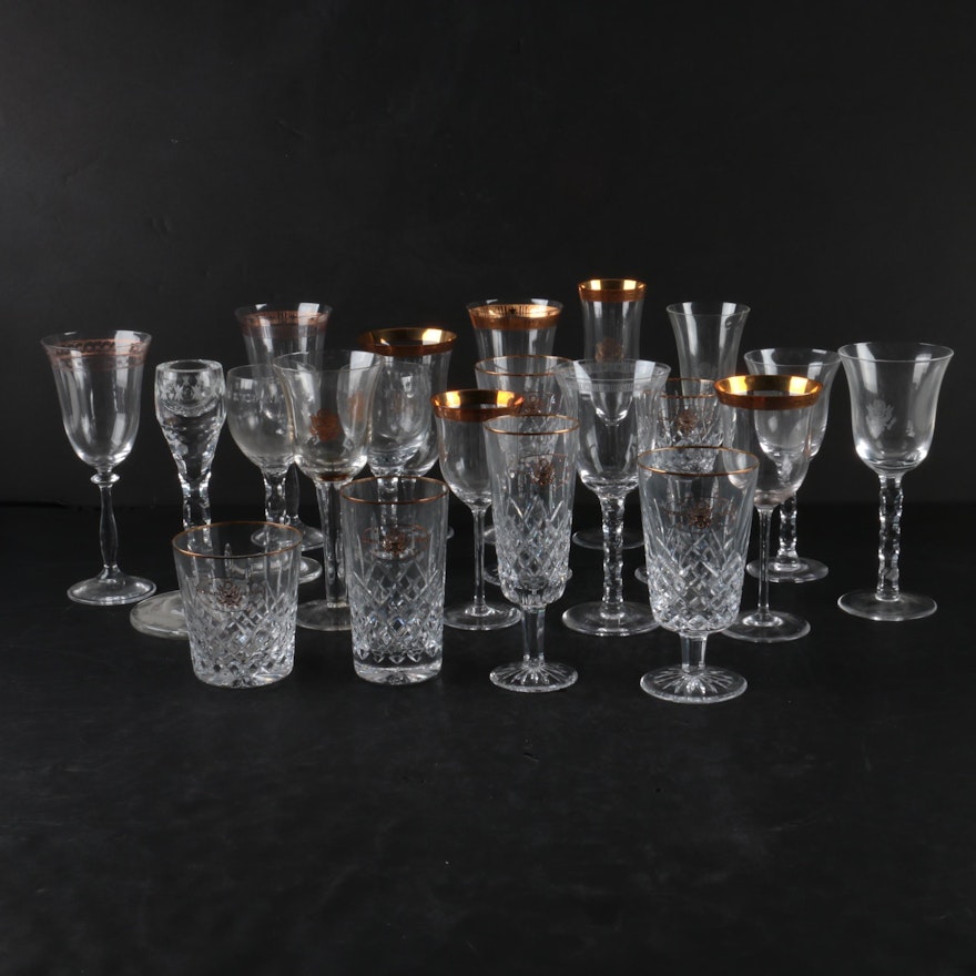 Stemware with The Secretary of State Seal and Other Items