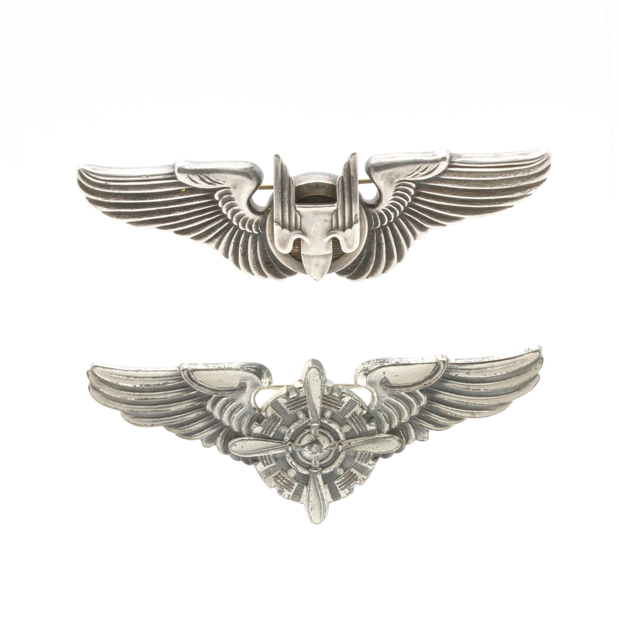 WWII Sterling Silver U.S Army Air Force Wings
