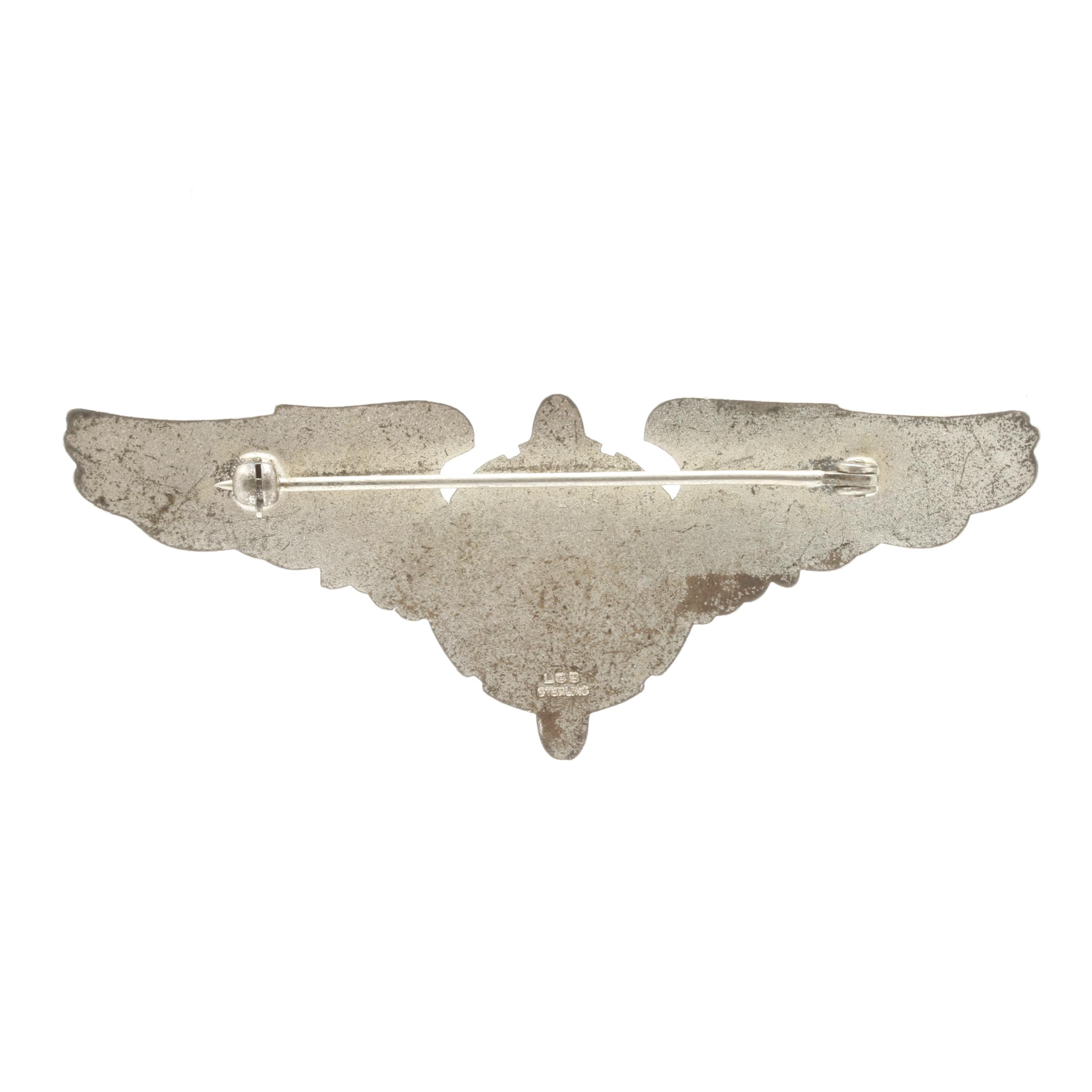 WWII Sterling Silver U.S Army Air Force Wings