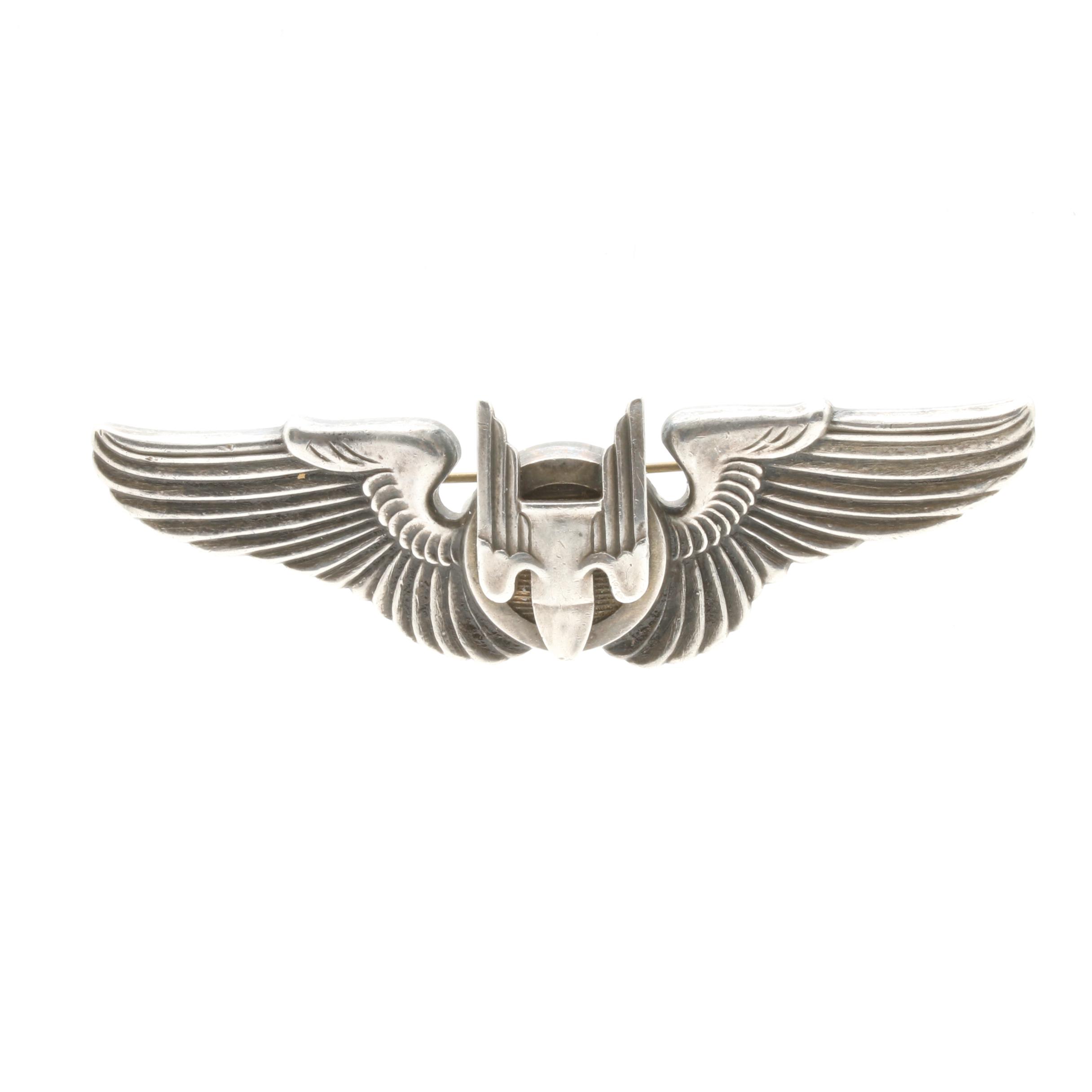 WWII Sterling Silver U.S Army Air Force Wings